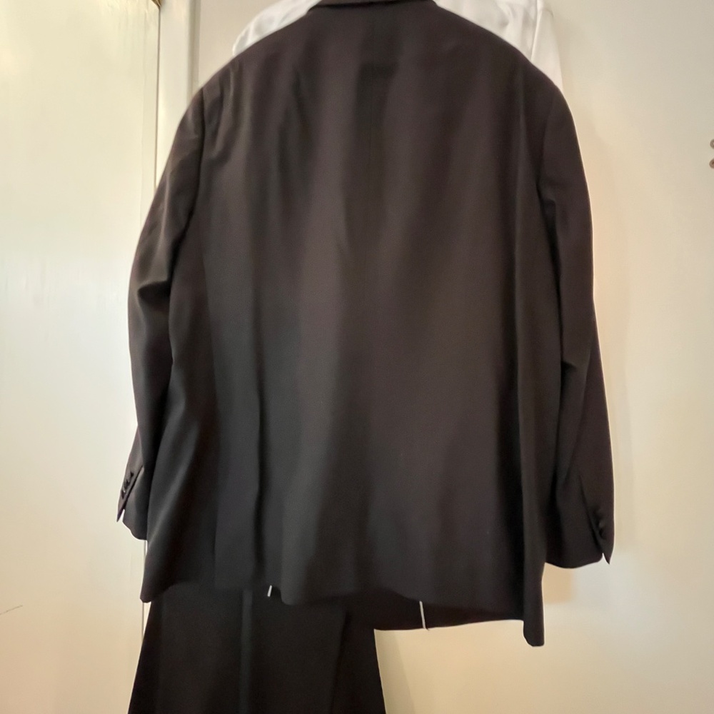 PRICE DROPPED! Black Tuxedo Suit/White Shirt/Cummerbund Worn once--So Handsome! - Picture 10 of 15